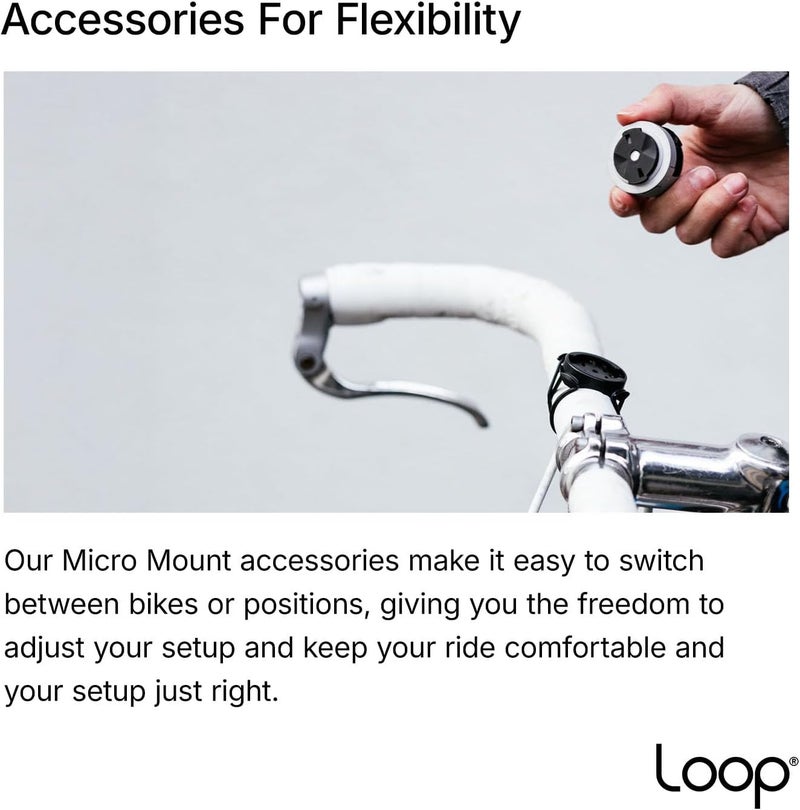 Loop Micro Mount – Super Compact Bike Phone Holder for iPhone & Samsung – Metal Stem Cap Mount, Easy Installation, Universal Fit, Seamless Integration, Durable & Sleek Bicycle Phone Mount - Silver - Image 5